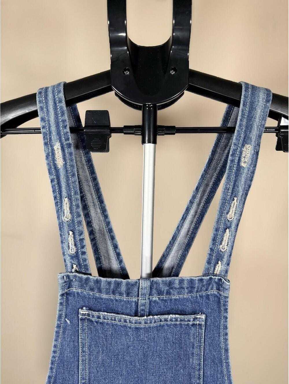 Tularosa Blue Denim Jumper "Sophia" Overall Dress Size Small - Picture 5 of 12